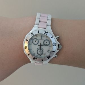 Invicta Pink and White Ceramic Watch